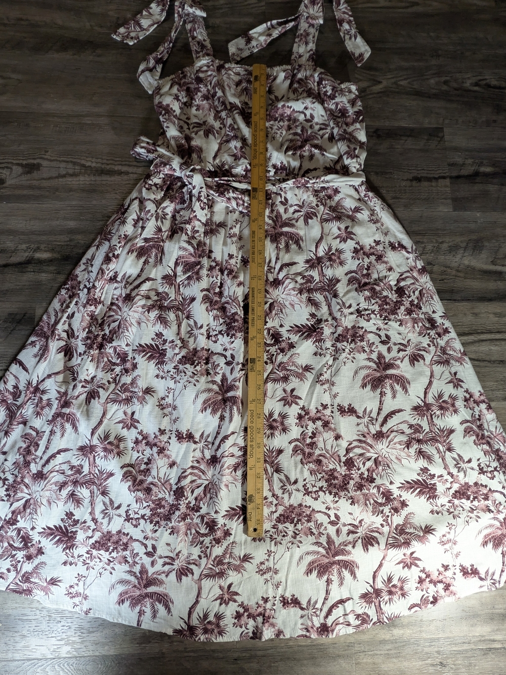 NWT LC Lauren Conrad Mauve Palm Toile  Kentucky Derby Midi Dress XL - Picture 4 of 16